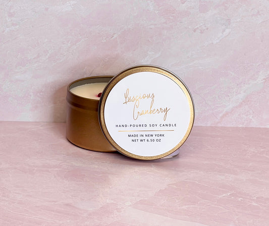 Luscious Cranberry Tin Candle
