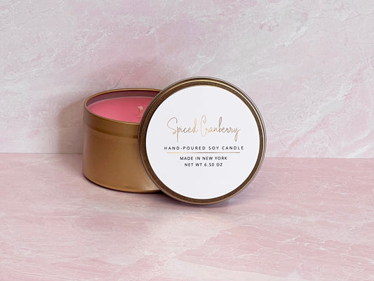 Spiced Cranberry Tin Candle