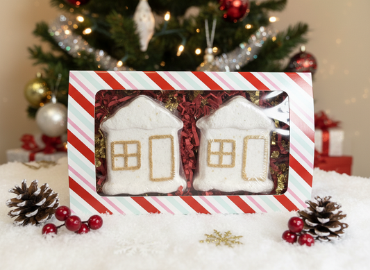 Oatmeal Gingerbread House Bath Bomb Gift Set