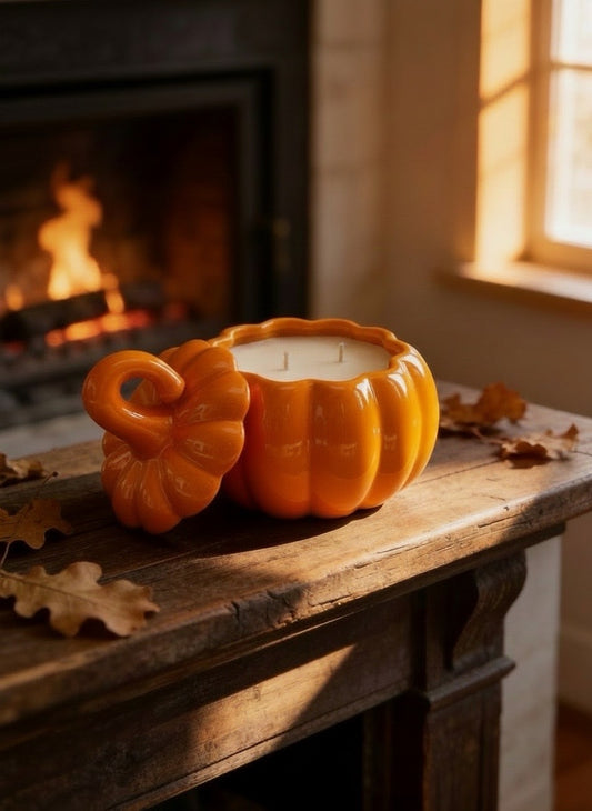 Whimsical Pumpkin Candle